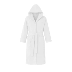 Accappatoio con cappuccio L/XL cotone bianco Basik