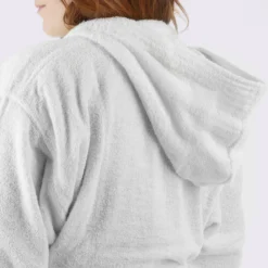Accappatoio con cappuccio L/XL cotone bianco Basik
