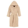 Accappatoio con cappuccio S/M cotone taupe Basik
