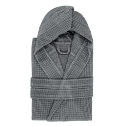 Accappatoio grigio Wellness in cotone
