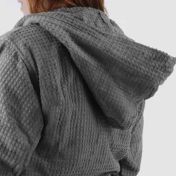 Accappatoio grigio Wellness in cotone