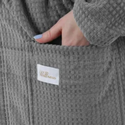 Accappatoio grigio Wellness in cotone