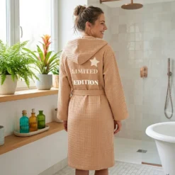 Accappatoio nido d'ape L/XL beige Limited Edition