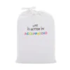 Accappatoio nido d'ape L/XL bianco Life is better