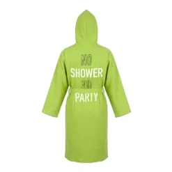 Accappatoio nido d'ape L/XL verde No shower no party