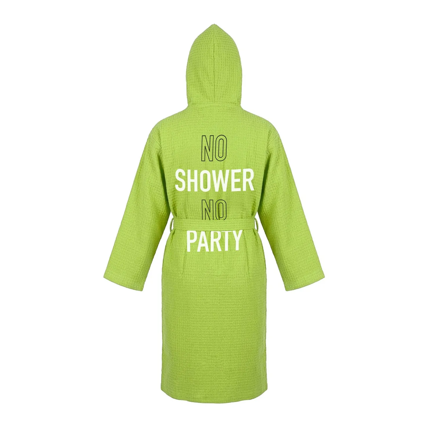 Accappatoio nido d'ape L/XL verde No shower no party