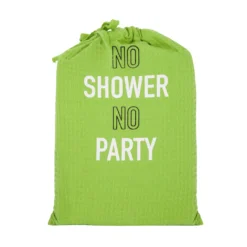 Accappatoio nido d'ape L/XL verde No shower no party