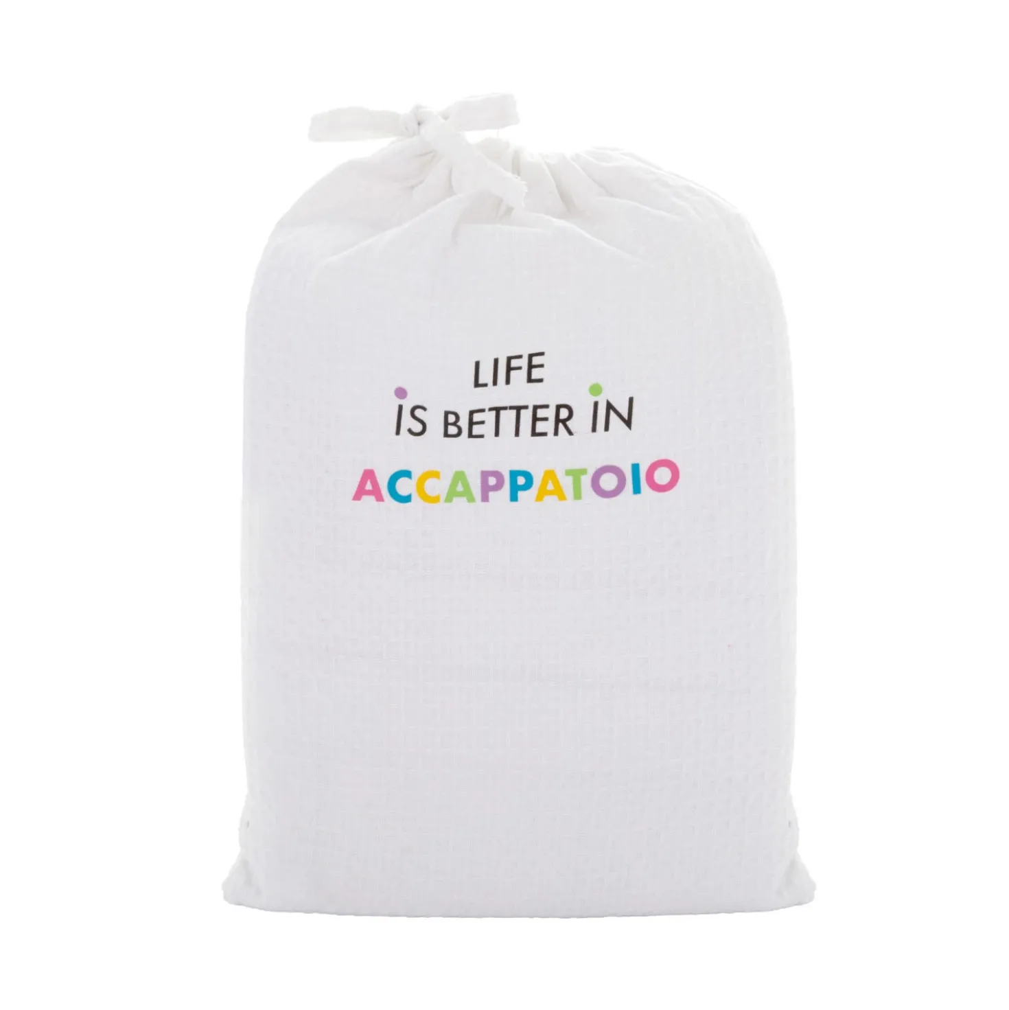 Accappatoio nido d'ape S/M bianco Life better