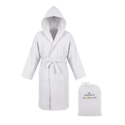 Accappatoio nido d'ape S/M bianco Life better