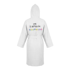 Accappatoio nido d'ape S/M bianco Life better