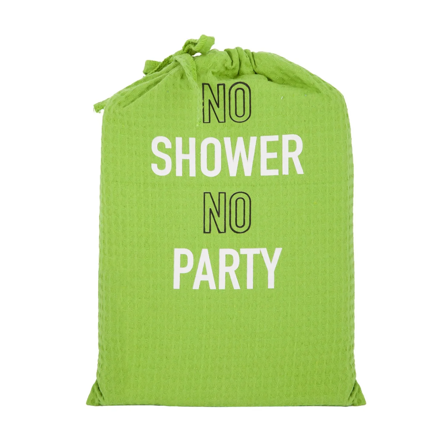 Accappatoio nido d'ape S/M verde No shower no party