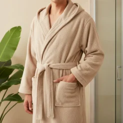 Accappatoio spugna L/XL taupe Basik