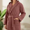 Accappatoio spugna S/M malva Check