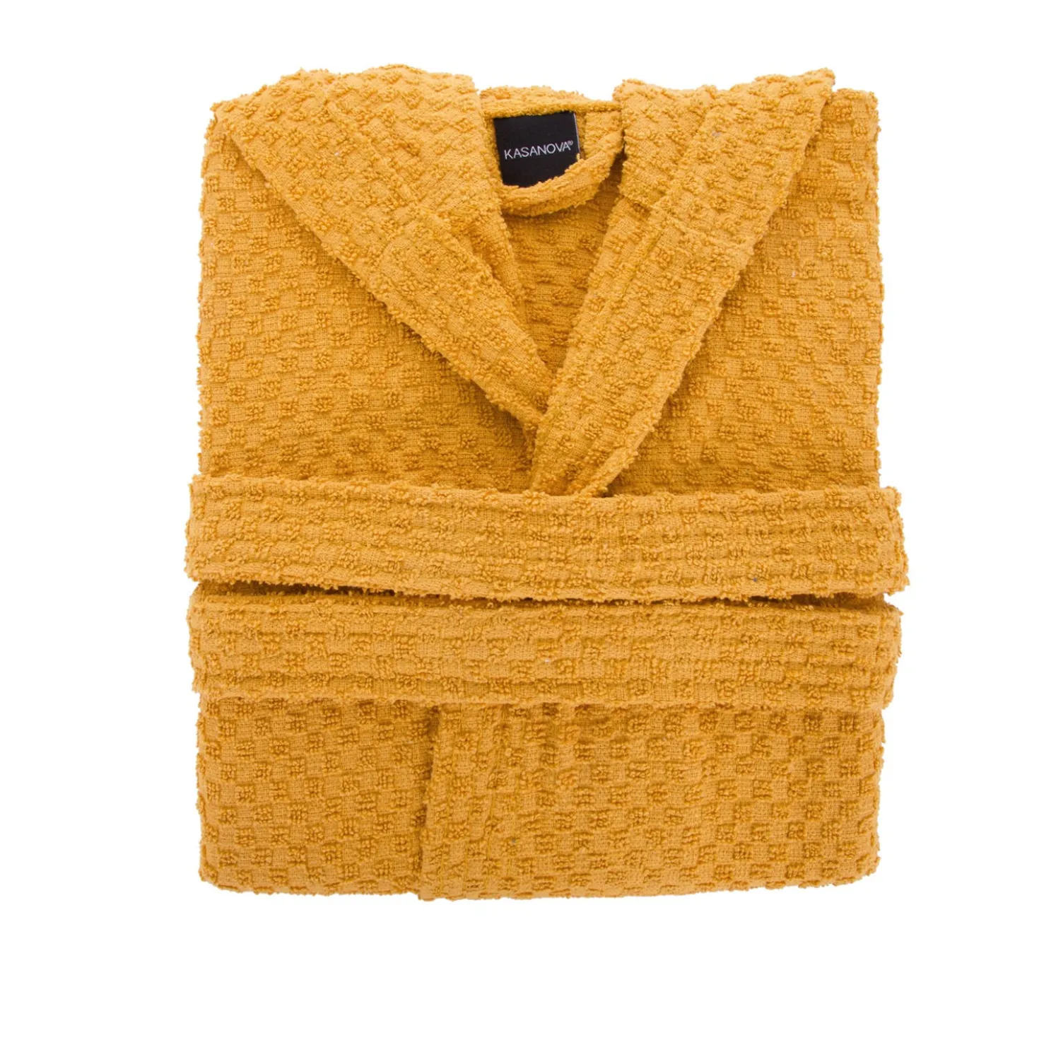 Accappatoio spugna S/M ocra Check