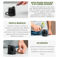 Affilacoltelli ricaricabile per coltelli e forbici