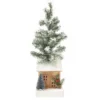 Alberello innevato con casetta in legno 47x14x9 cm