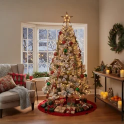 Albero Natale 180 cm innevato pigne Minnesota