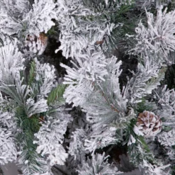 Albero Natale 180 cm innevato pigne Minnesota