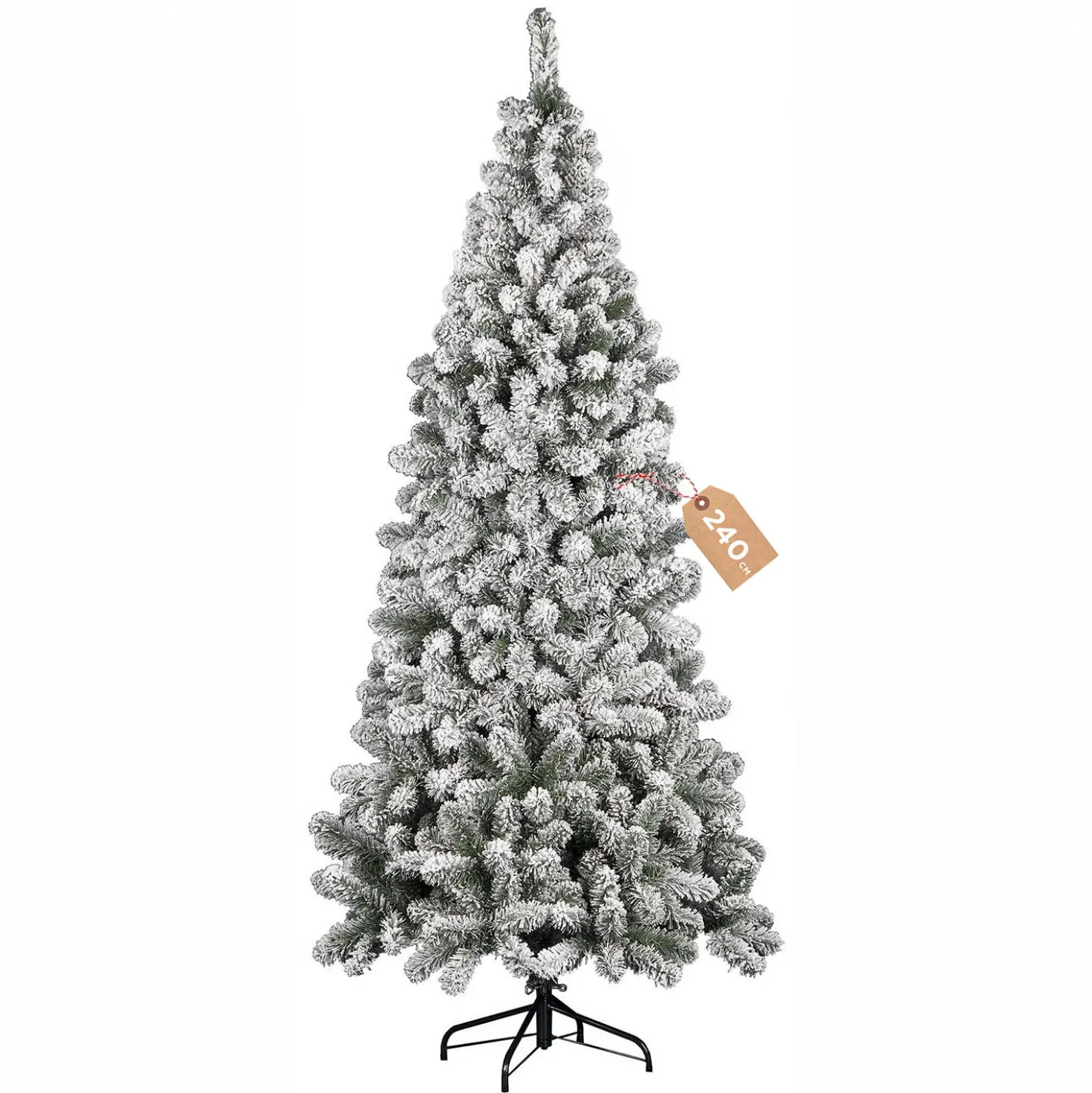 Albero Natale 240 cm innevato slim Kenya