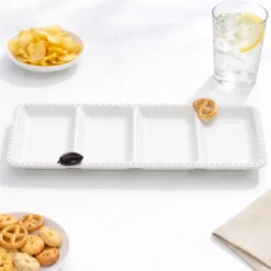 Antipastiera 4 scomparti ceramica Salatini