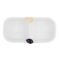 Antipastiera 2 scomparti ceramica Salatini