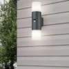 Applique da giardino 2 luci con sensore Hoosic antracite Trio