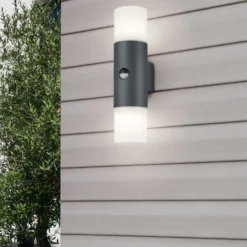 Applique da giardino 2 luci con sensore Hoosic antracite Trio
