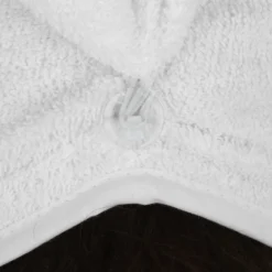 Asciugamano capelli turbante spugna bianco Basik