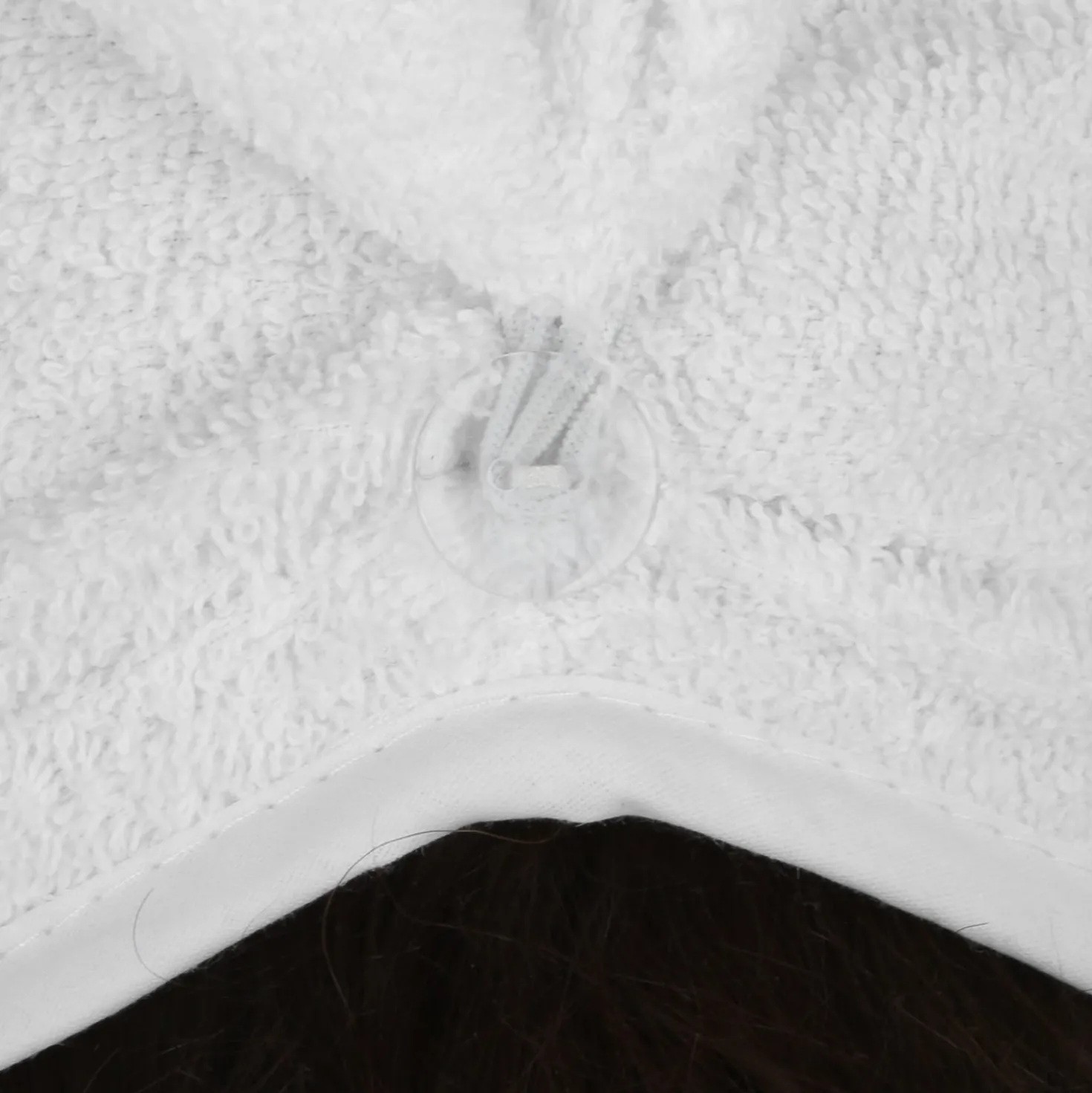 Asciugamano capelli turbante spugna bianco Basik