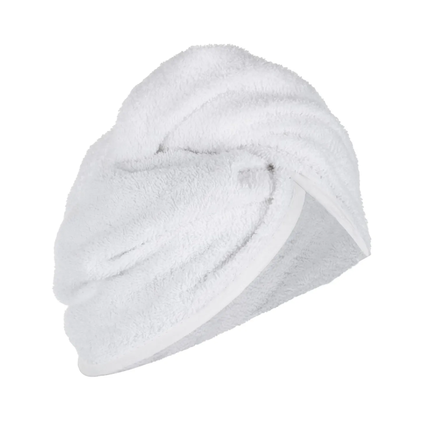 Asciugamano capelli turbante spugna bianco Basik