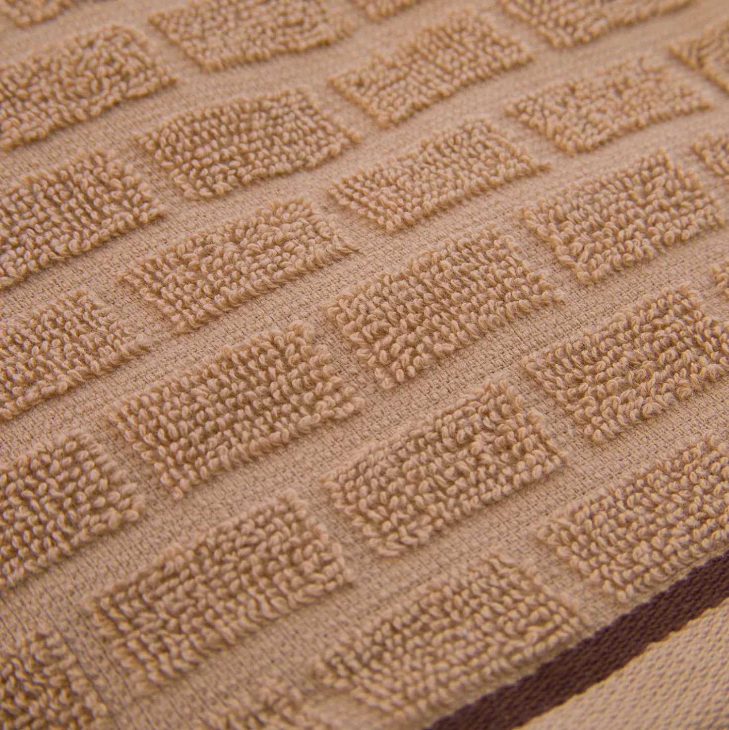 Asciugamano viso ospite cotone Pop Corn Brick beige chiaro