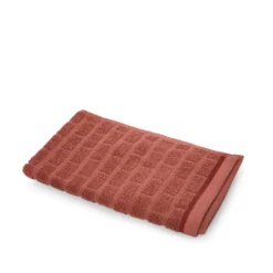 Asciugamano viso ospite cotone Pop Corn Brick malva scuro