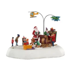 Babbo Natale con doni Lemax decorazione Natale