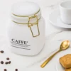 Barattolo caffè frosted bianco in vetro, 1000 ml