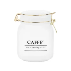 Barattolo caffè frosted bianco in vetro, 1000 ml