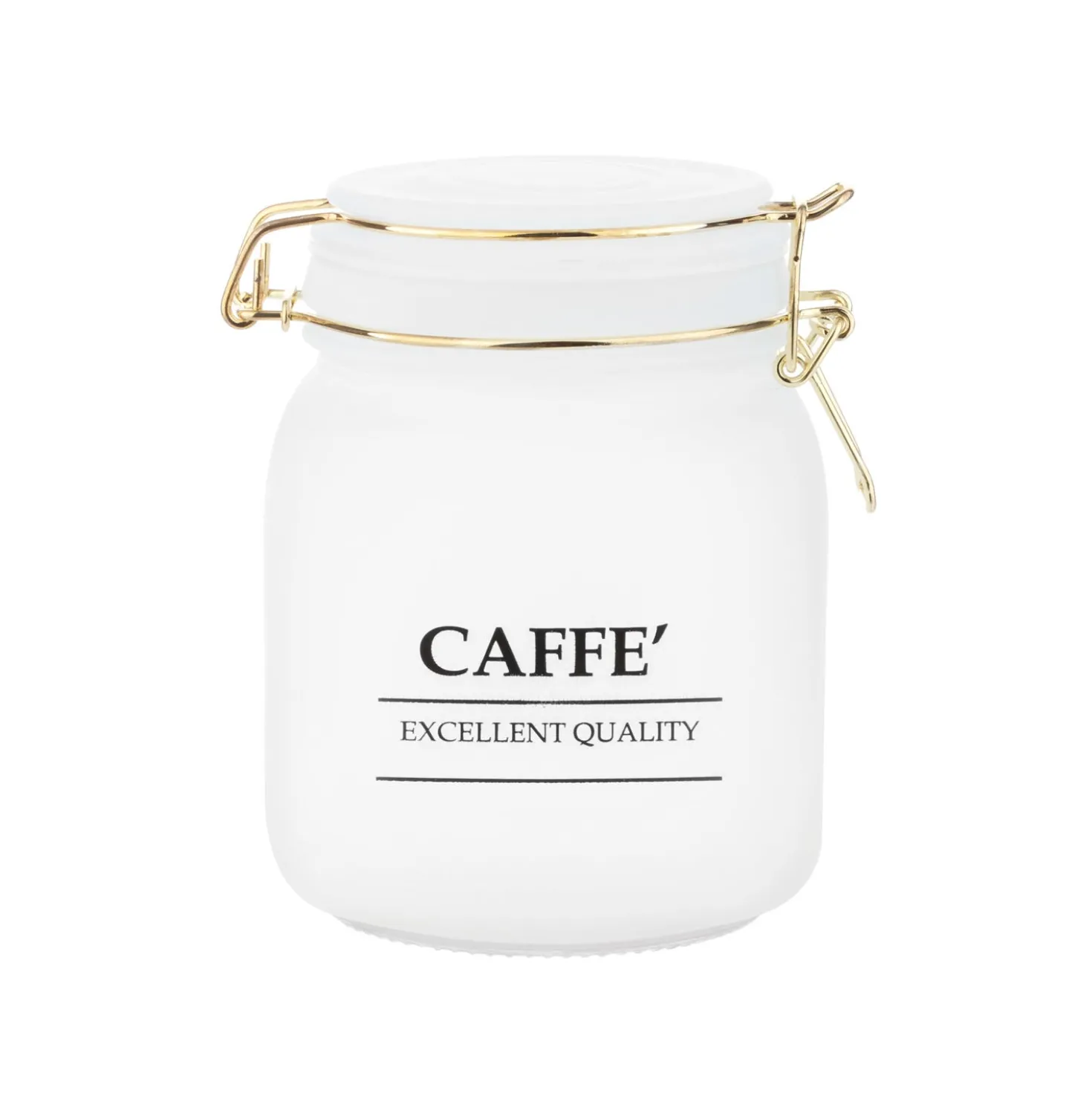 Barattolo caffè frosted bianco in vetro, 1000 ml