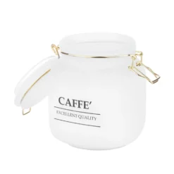 Barattolo caffè frosted bianco in vetro, 1000 ml