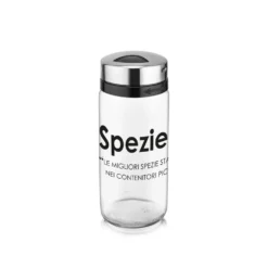 Barattolo spezie in vetro 245 ml con scritta