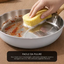 Batteria pentole acciaio 9 pezzi La Vie en Rose grigio chiaro