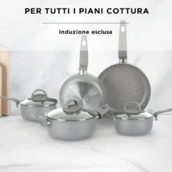 Batteria pentole antiaderenti 8 pezzi