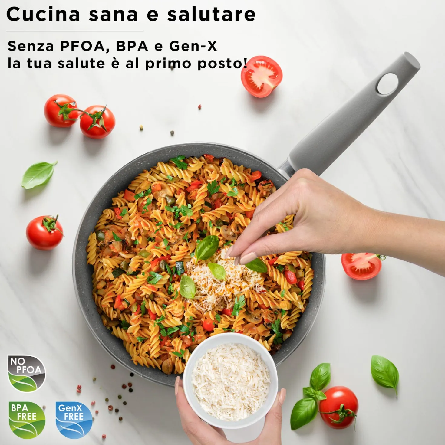 Batteria pentole con teglia e tortiera 8 pezzi