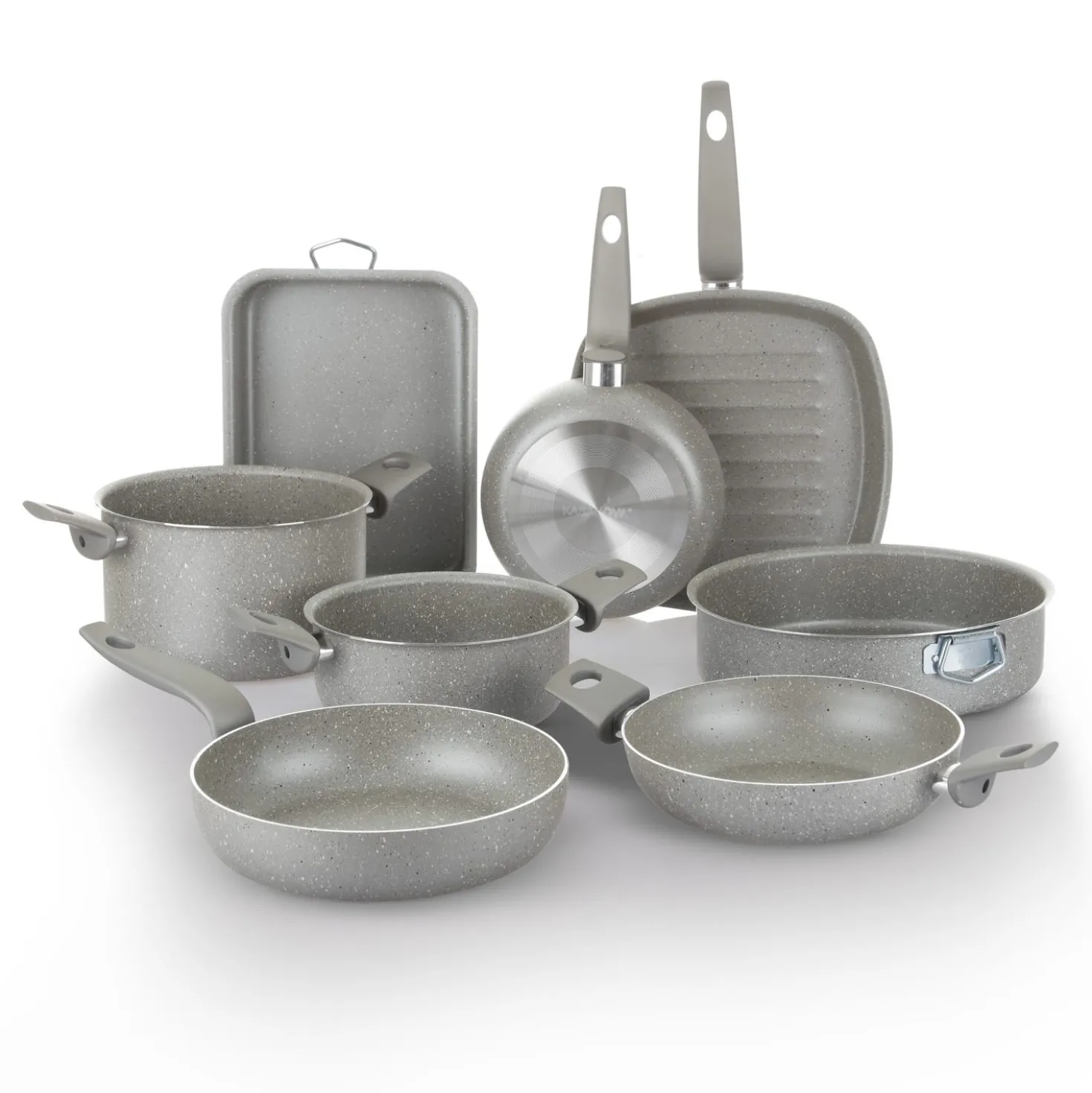 Batteria pentole con teglia e tortiera 8 pezzi