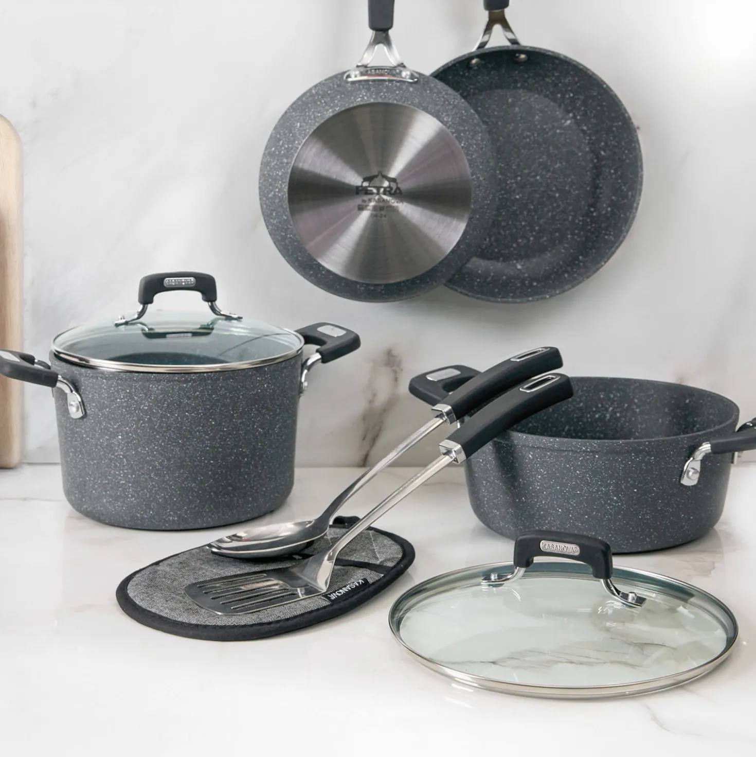 Batteria pentole induzione 9 pezzi New Petra Dark