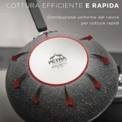Batteria pentole induzione 8 pezzi New Petra Dark