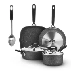 Batteria pentole induzione 7 pezzi New Petra Dark