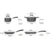 Batteria pentole induzione 6 pezzi New Petra Dark