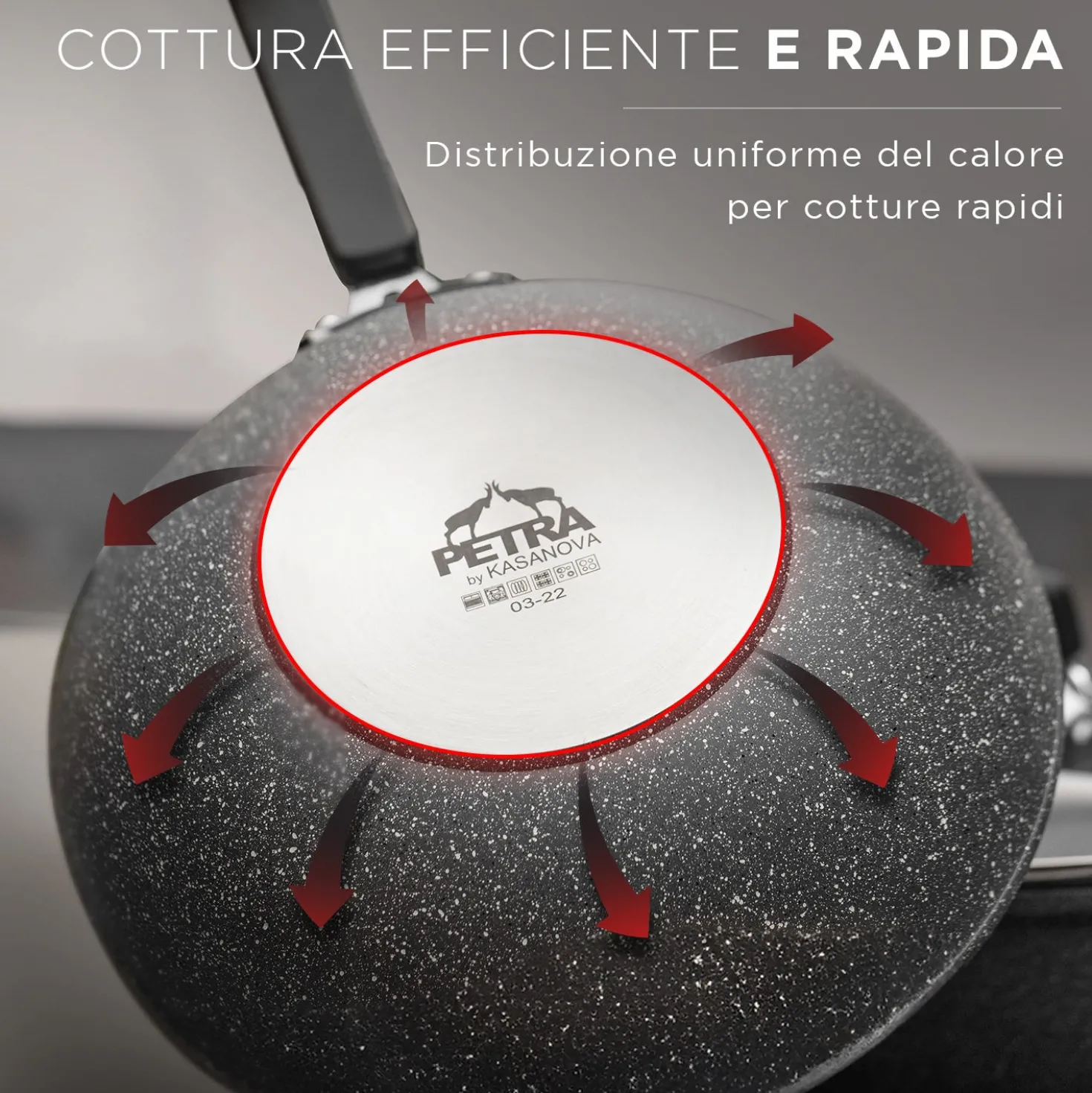 Batteria pentole induzione 6 pezzi New Petra Dark