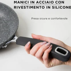 Batteria pentole induzione 4 pezzi New Petra Dark