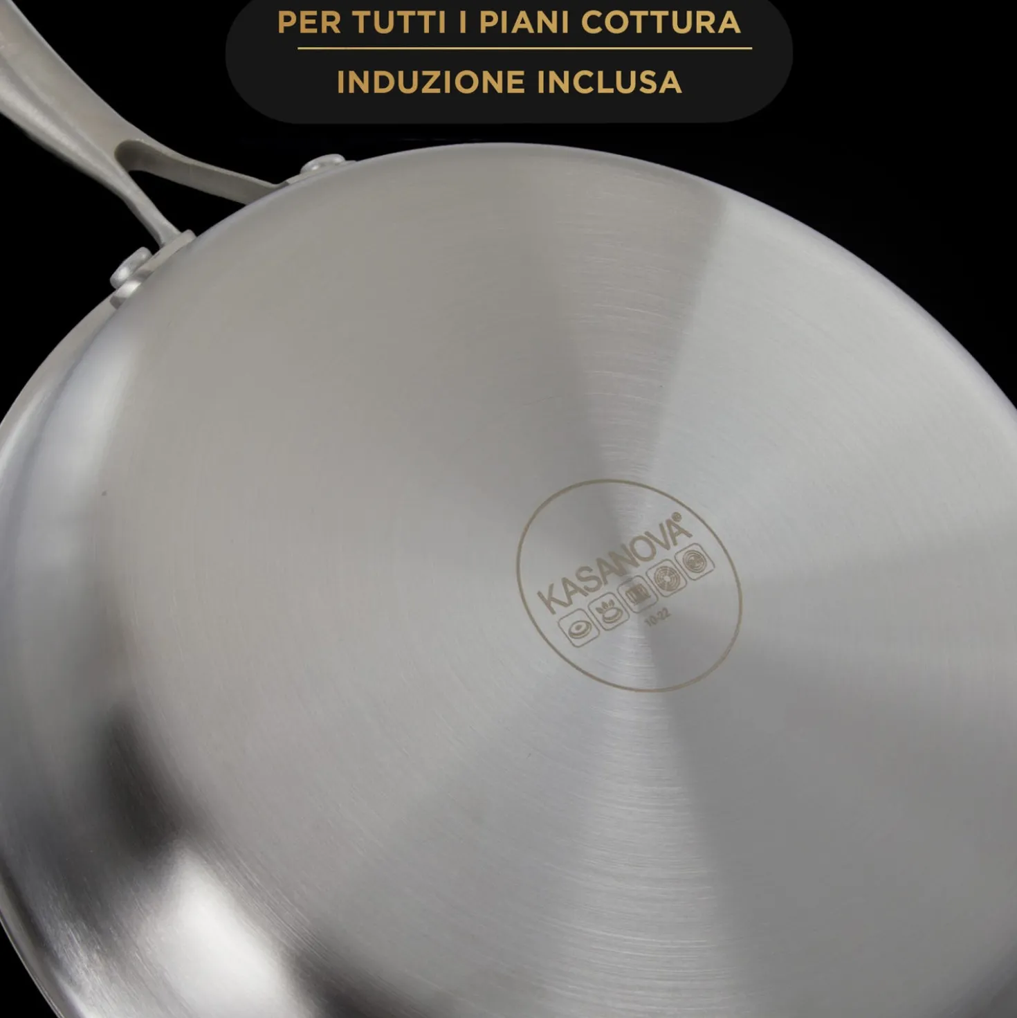 Batteria pentole 10 pezzi a 3 strati Tri - ply