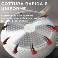 Batteria pentole 6 pezzi Bambù bianca